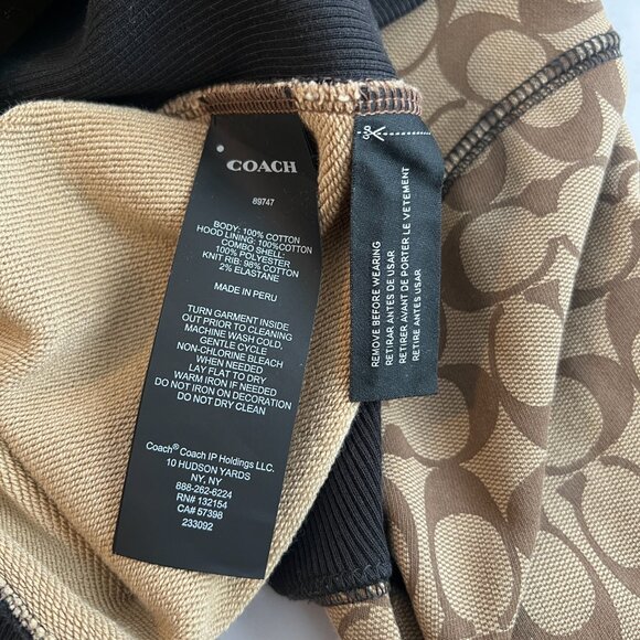 Authentic Signature Coach Hoodie Tan & Black - Picture 8 of 12